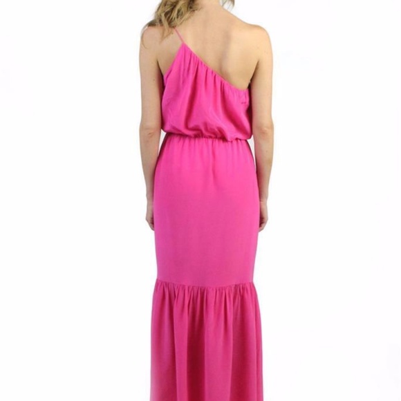 Halston Heritage One Shoulder Maxi Dress Ultra - Picture 3 of 5